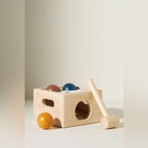 Anthropologie x Punch & Drop Wooden Drop Ball Pound Toy NIB